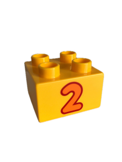 Lego® Duplo® kostka s číslem 2